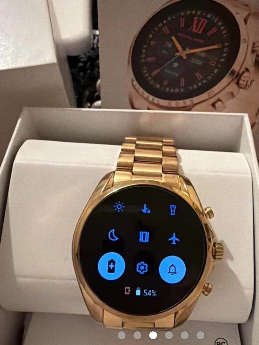 Gold Smartwatch with Touchscreen Display